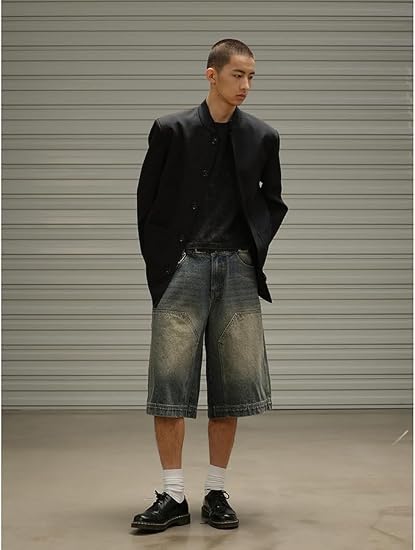 Vintage Oversized Dark Wash Jorts