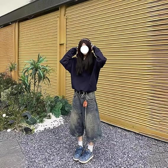 Vintage Oversized Dark Wash Jorts